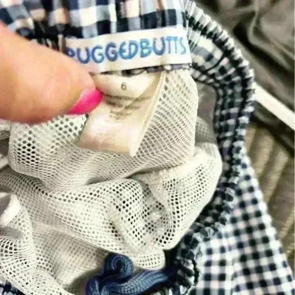 Ruggedbutts Blue Gingham Check Swimtrunks Size 6 - Picture 5 of 6